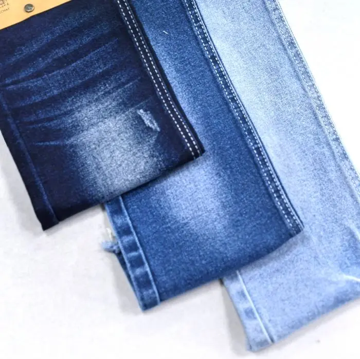 stretch dark blue denim fabric