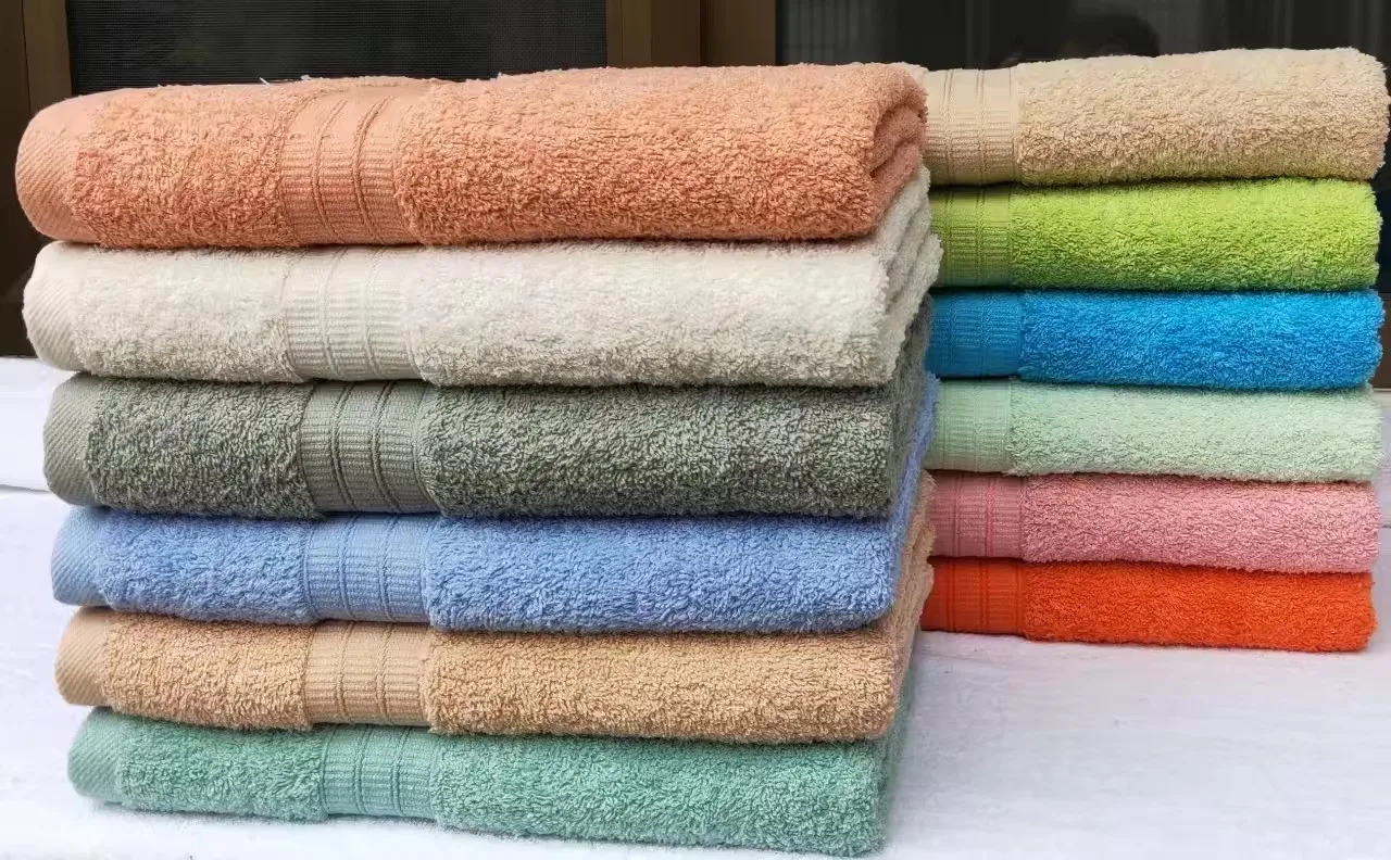 Ultra Soft absorbent and middle weight Cotton Bath Towels - Natural, luxurious Bath Towel Set - 4 Piece classical plain color