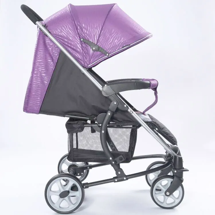 3 position back recline footrest adjustable Oxford blue portable baby stroller foldable