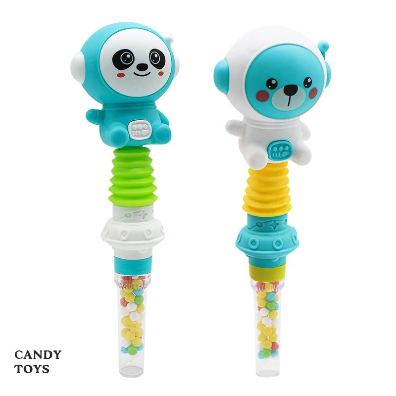 Hot Selling children lovely cartoon shaky  spaceman HALAL FDA candy and toys for boys and girls