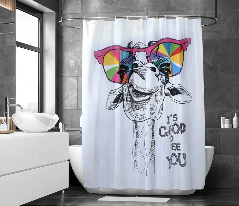 ASPIRE Animals Bath Curtain Bathroom Polyester Hotel Shower Curtain