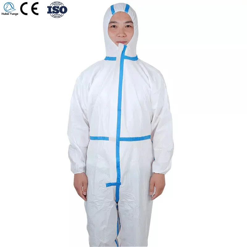 Safety clothing surgical disposable hazmat suit sms pp pe ppe set  medical suit Isolation Gown coveralls AAMI gowns