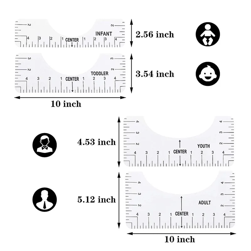 Линейки для выравнивания футболок из ПВХ от поставщика amazon, измерительный инструмент, линейка для выравнивания футболок
