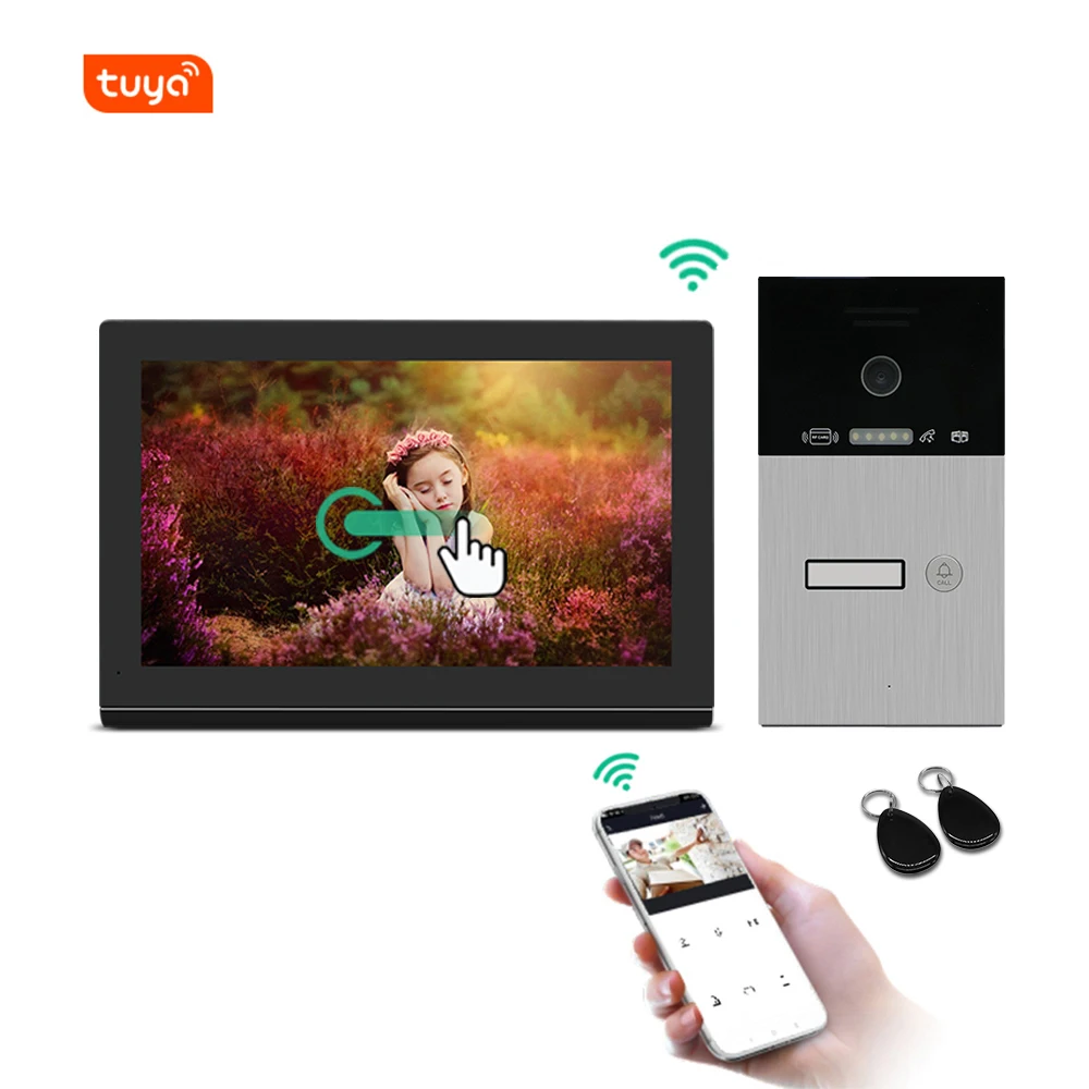 Заводской беспроводной ip-видеодомофон, кольцевой дверной звонок, камера app tuya smart для 1/2/3/4 multi апартаментов