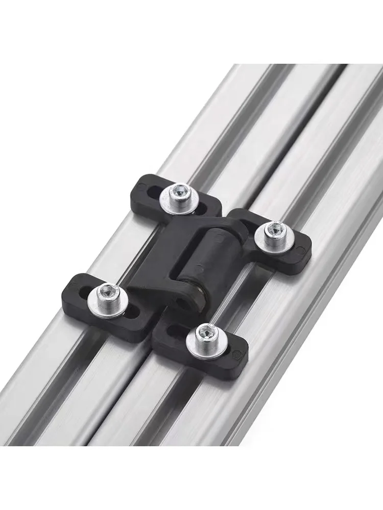 Black Nylon Hinge with Double Ball Catch Door Closers for Connecting Aluminum Profiles