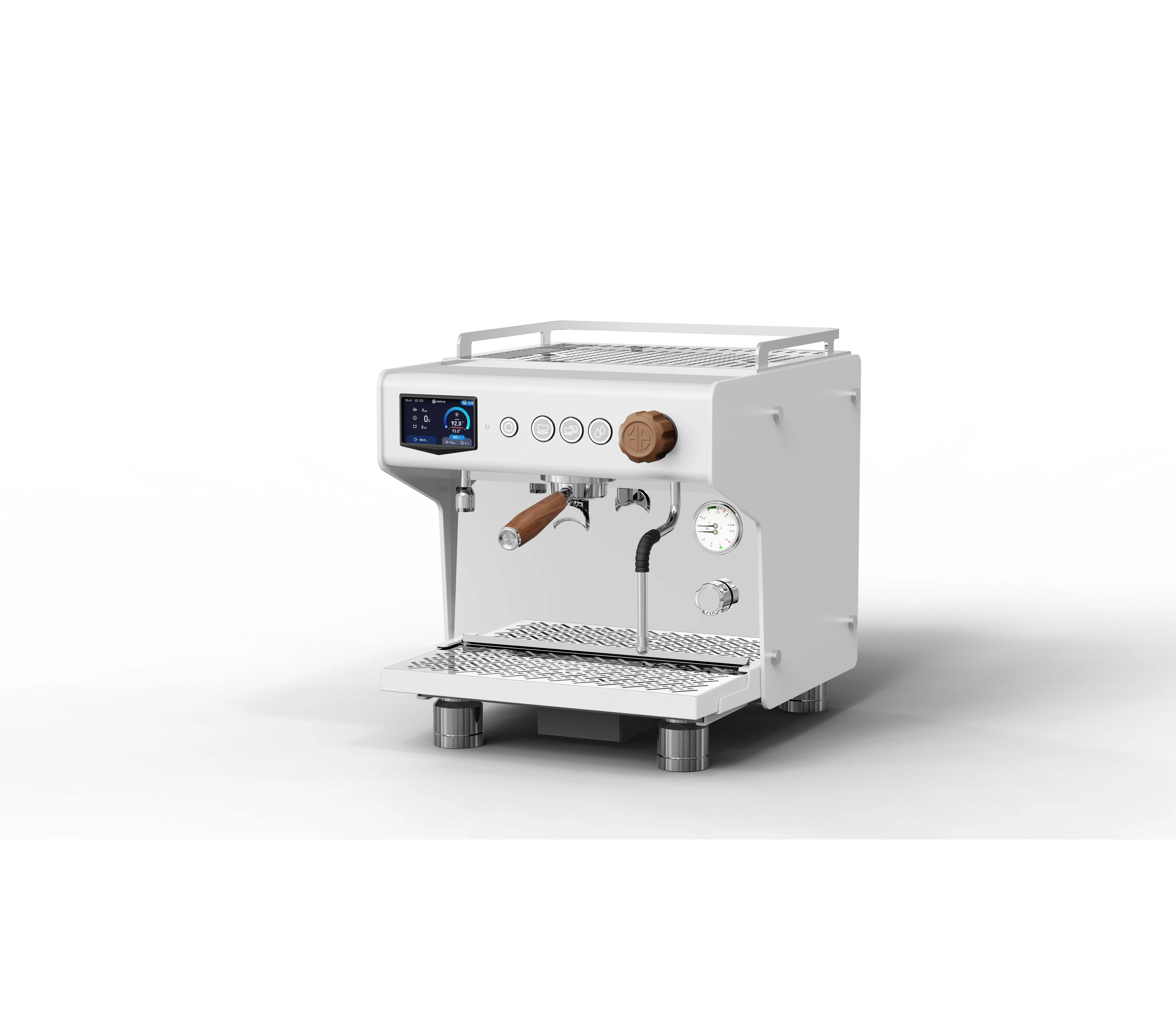 One Group Semi-automatic Commercial 9 bar Stainless Steel Espresso Coffee Machine with Flow Control