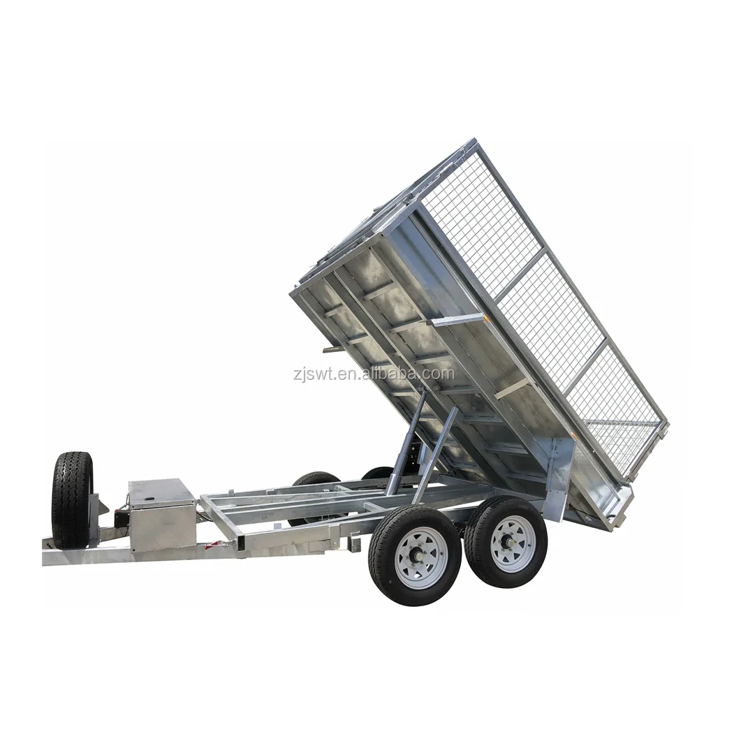 2 axle Hydraulic tipping tipper trailers for 8x5