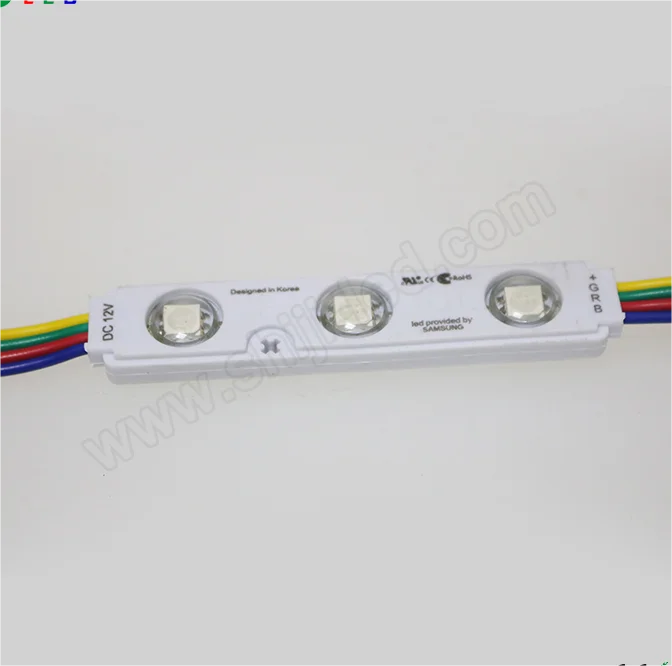 Размер 75*13*7 мм DC12v 3 шт. RGB светодиодный модуль света