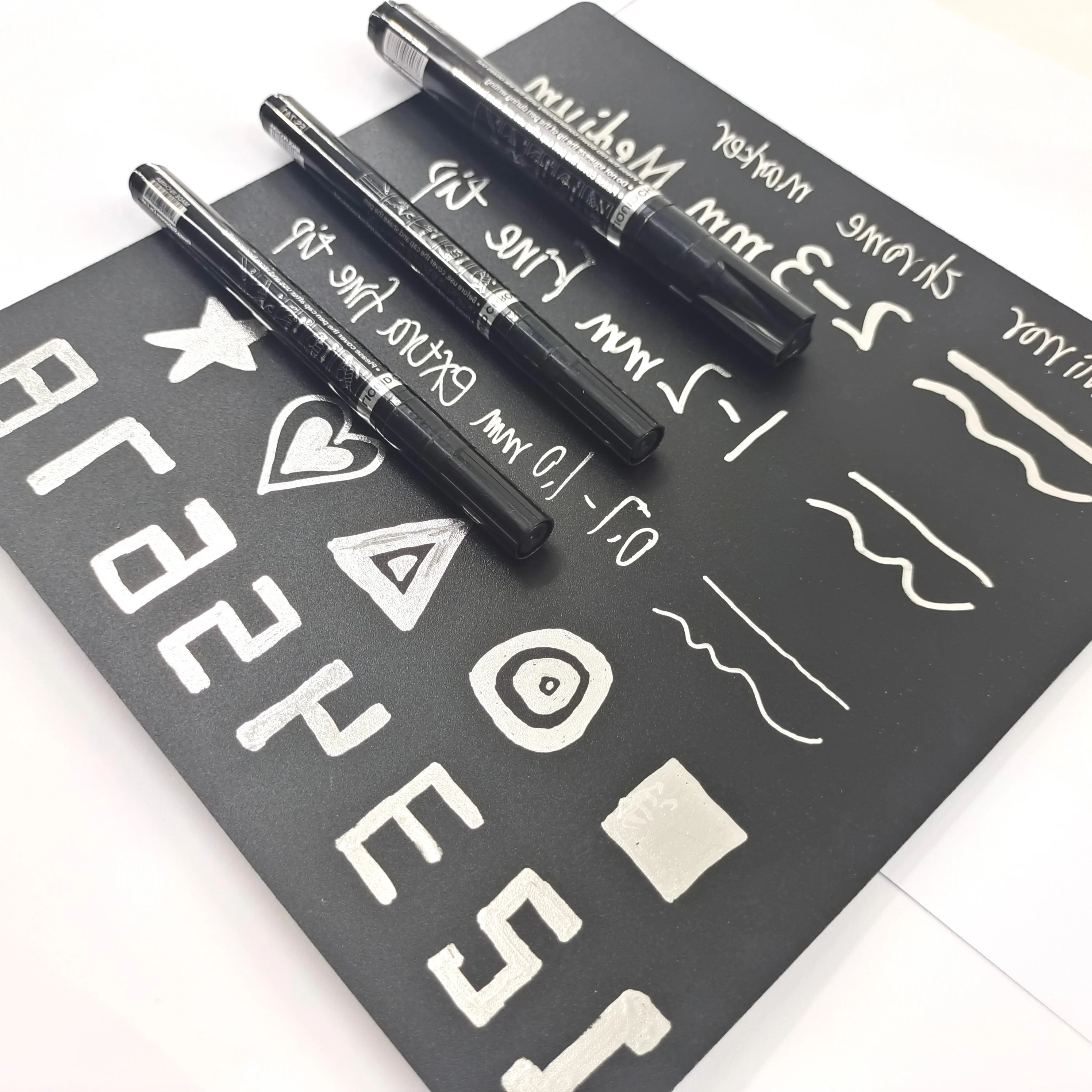 For Metal Glass Wood Plastic 0.7/1/3MM Nib Mirror Pen Reflective Paint Liquid Chrome
