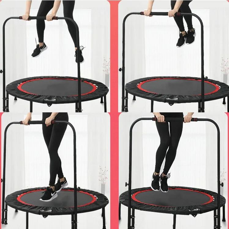 Hot sale safety indoor fitness exercise mini jump bed kids folding trampoline