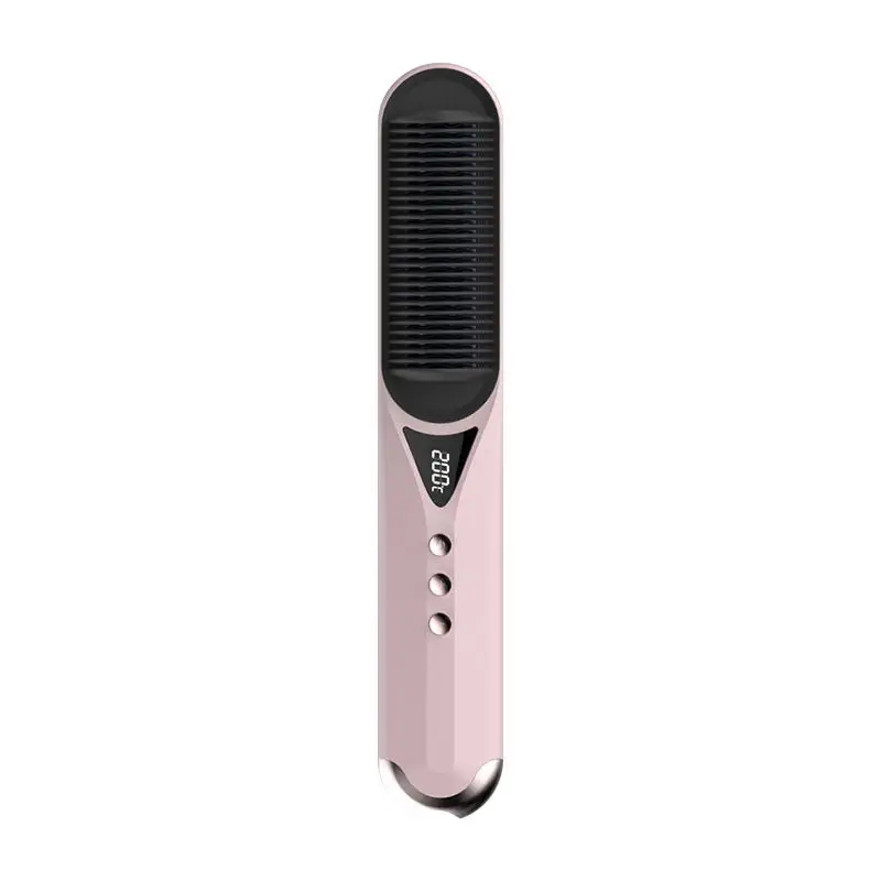 Hair Brush Private Label Flat Iron Hot Air Pick Electric Comb One Step Hair Dryer Fast Hair Straightener Brush Hot Air Brush
