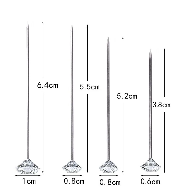 Dressmaker Locator Pin Diamond Shaped Needle For Tailors, Florists