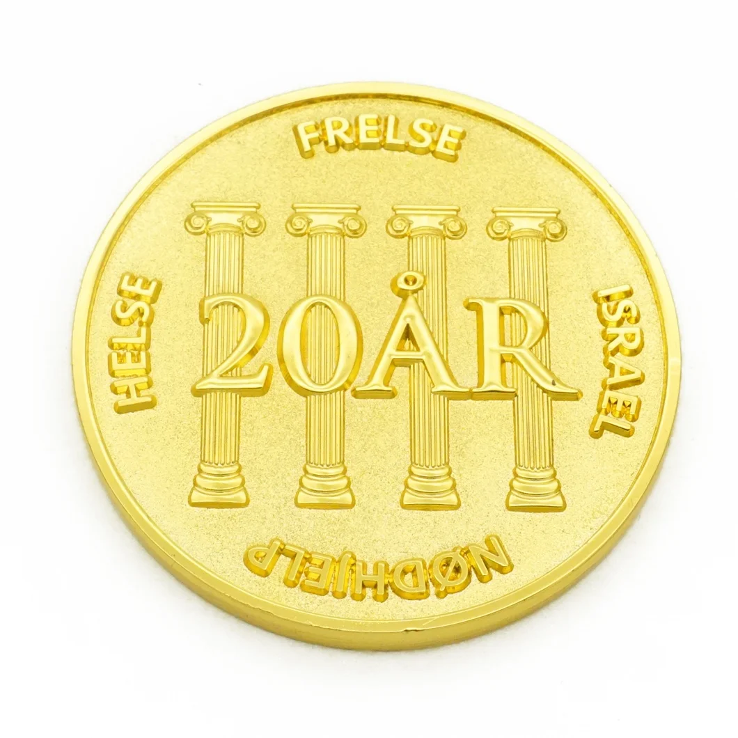 High quality cheap customize metal double sided 3D souvenir coin commemorative metal diecast gold plated coin for business gift