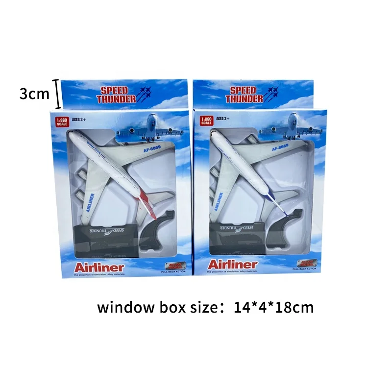 Wholesale 1:860 scale pull back metal plane diecast toy plane mini alloy plane for kids