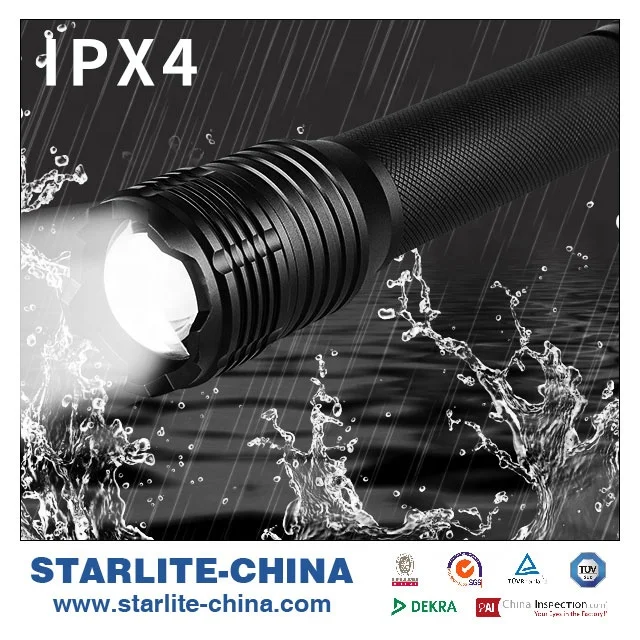 
2019 New Smart Aluminum high power Rechargeable Zoomable signal torch 18650 EDC LED Torch light Flashlight with Pen clip 
