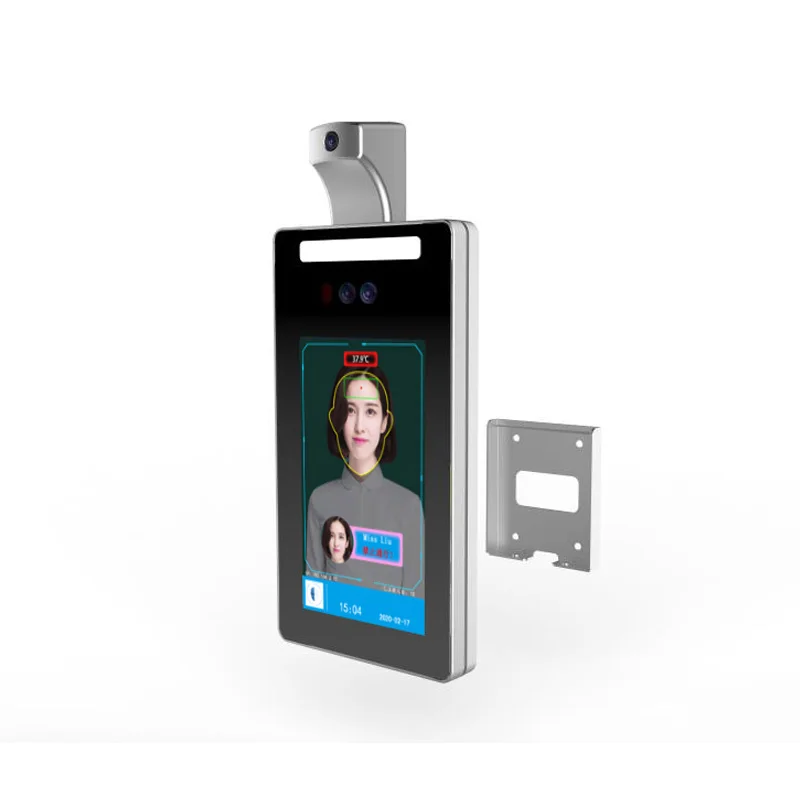 8 дюймов livness обнаружения tmpre измерения контроля доступа по отпечаткам уход за кожей лица идентификационный