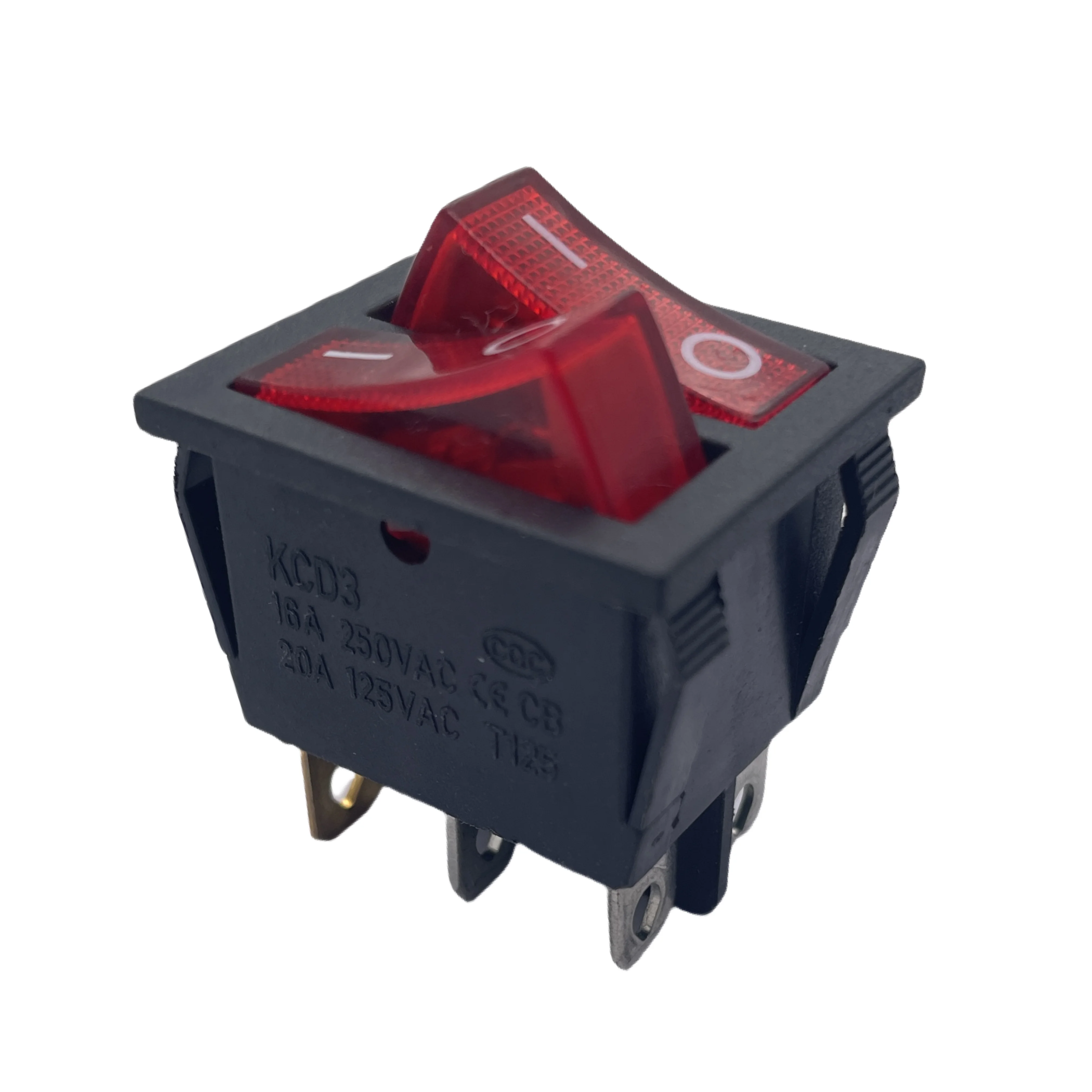 Factory Supply 16A 2 Gear Double Rocker Switch 6 Feet Electric hot pot switch