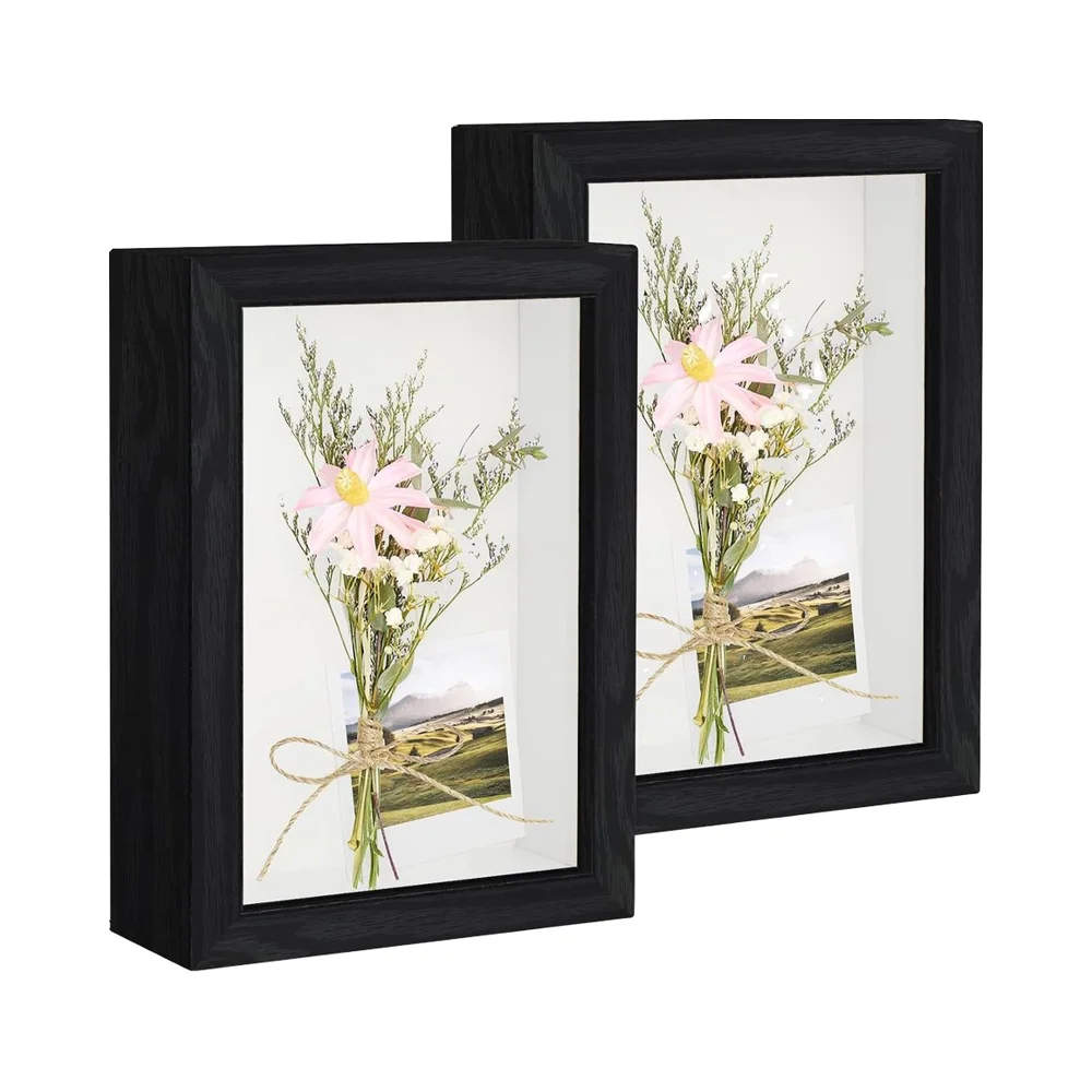 wholesale 3CM 5CM shadow box Frames s with glass 8x8 Creative Handmade Diy Dried Flower Specimens 3d Shadow box Frame