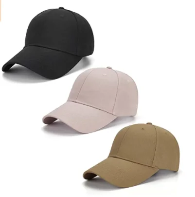 Fashionable 5-Panel Sun Cap Adjustable Cotton Solid Color Baseball Cap Casual Sporty Style