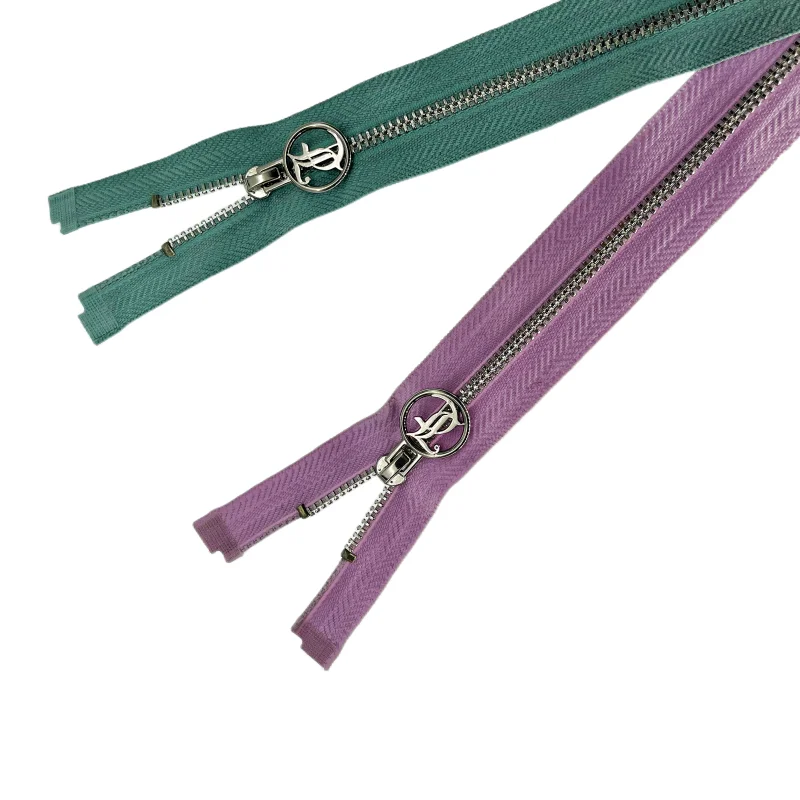 Customized Color 10-60cm metalized Open End Teeth Large men sport jacket Zipper 3# 4# 5# 8# 10#