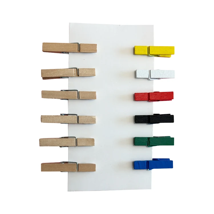 Colored Clothespins Wooden Heavy Duty Clothes Pins with Strength Spring Wood Clips for Crafts Pictures Classroom Photos