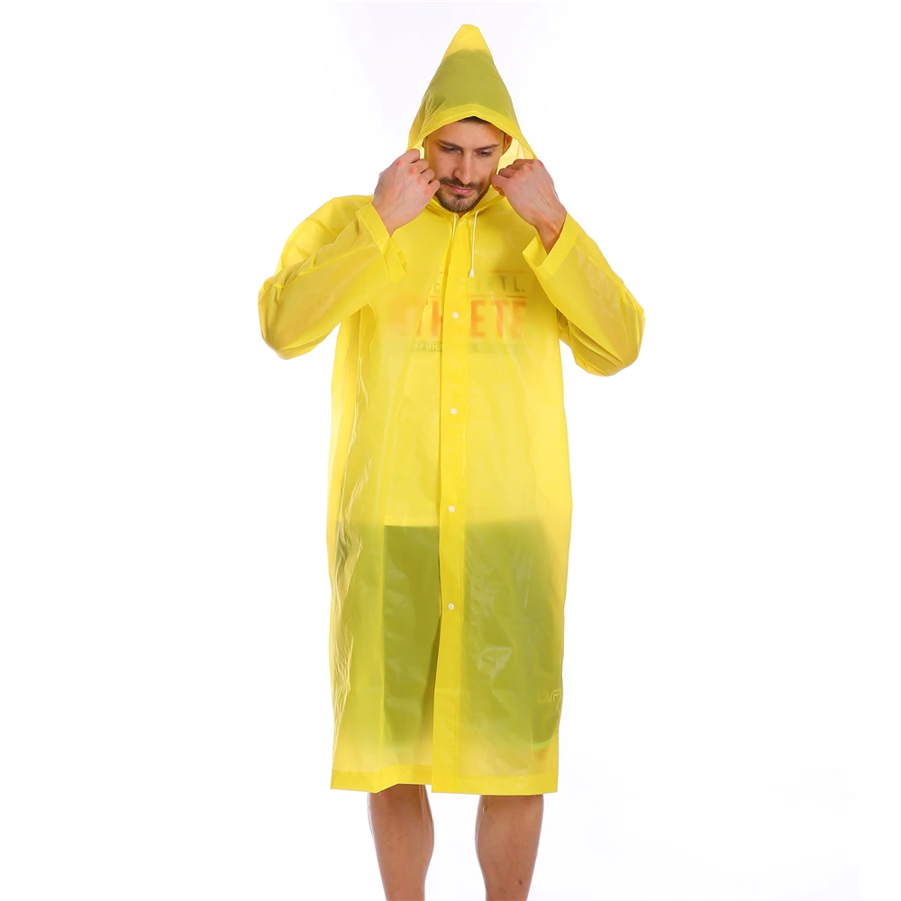 Прозрачный прозрачный дождевик eva с индивидуальным принтом для взрослых