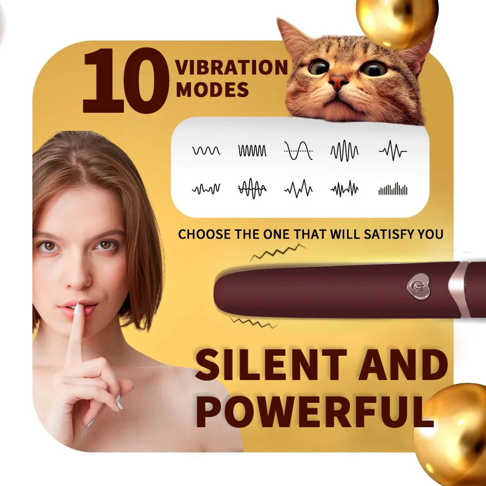 New Bullet Vibrator Sex Toy Women 10 Speed Discreet Sex Toy Mini Lipstick Vibrator Waterproof Make Up Brush Vibrator