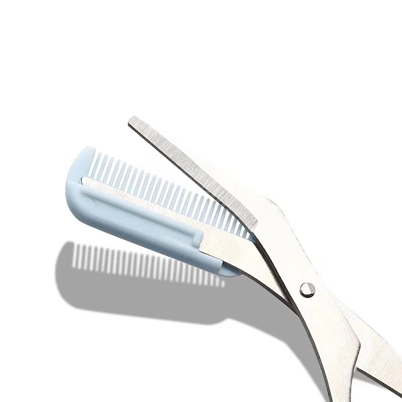 Лидер продаж Amazon, бритва для бровей, триммер, ножницы для бровей из нержавеющей стали с расческой для макияжа