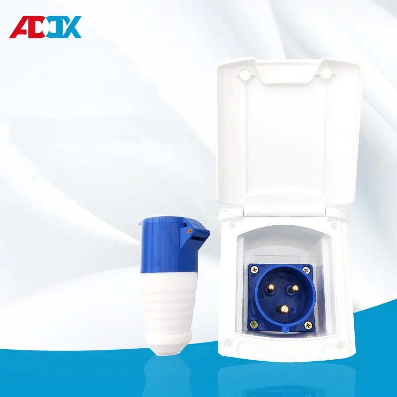 32A Rated Current Power Socket Plug External Power Box electric plug socket box factory Price