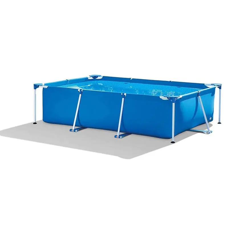 Outdoor Above Ground Rectangular Steel Frame Pool family pool