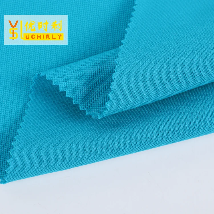 CVC spandex double sided pique knitted fabric