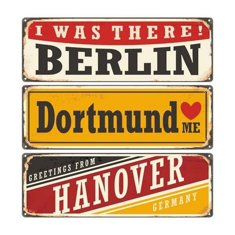 Flying Eagle Craft Custom Logo Vintage Metal Plate Tin Sign For Home Decor