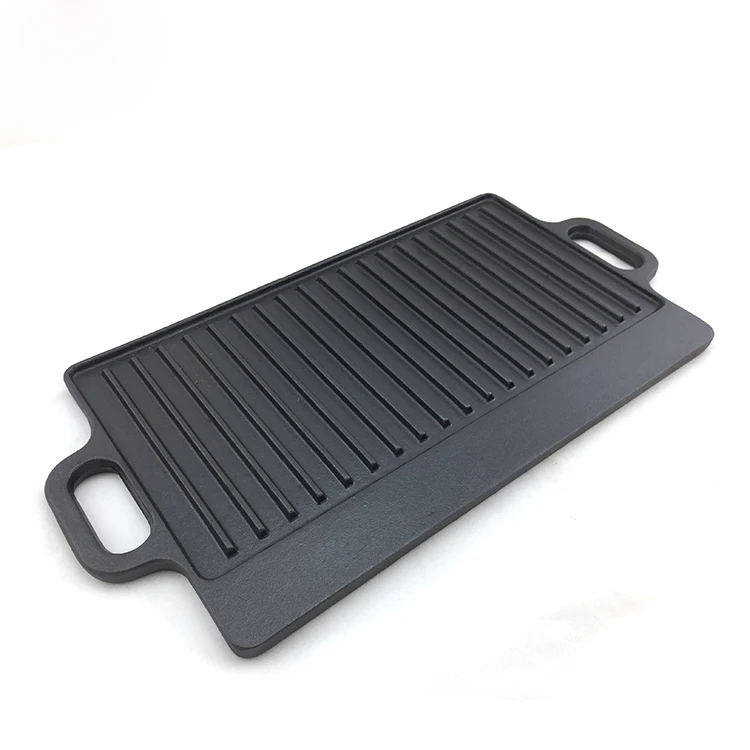 Home Garden Outdoor Portable BBQ Cast Iron Induction Griddle Plate