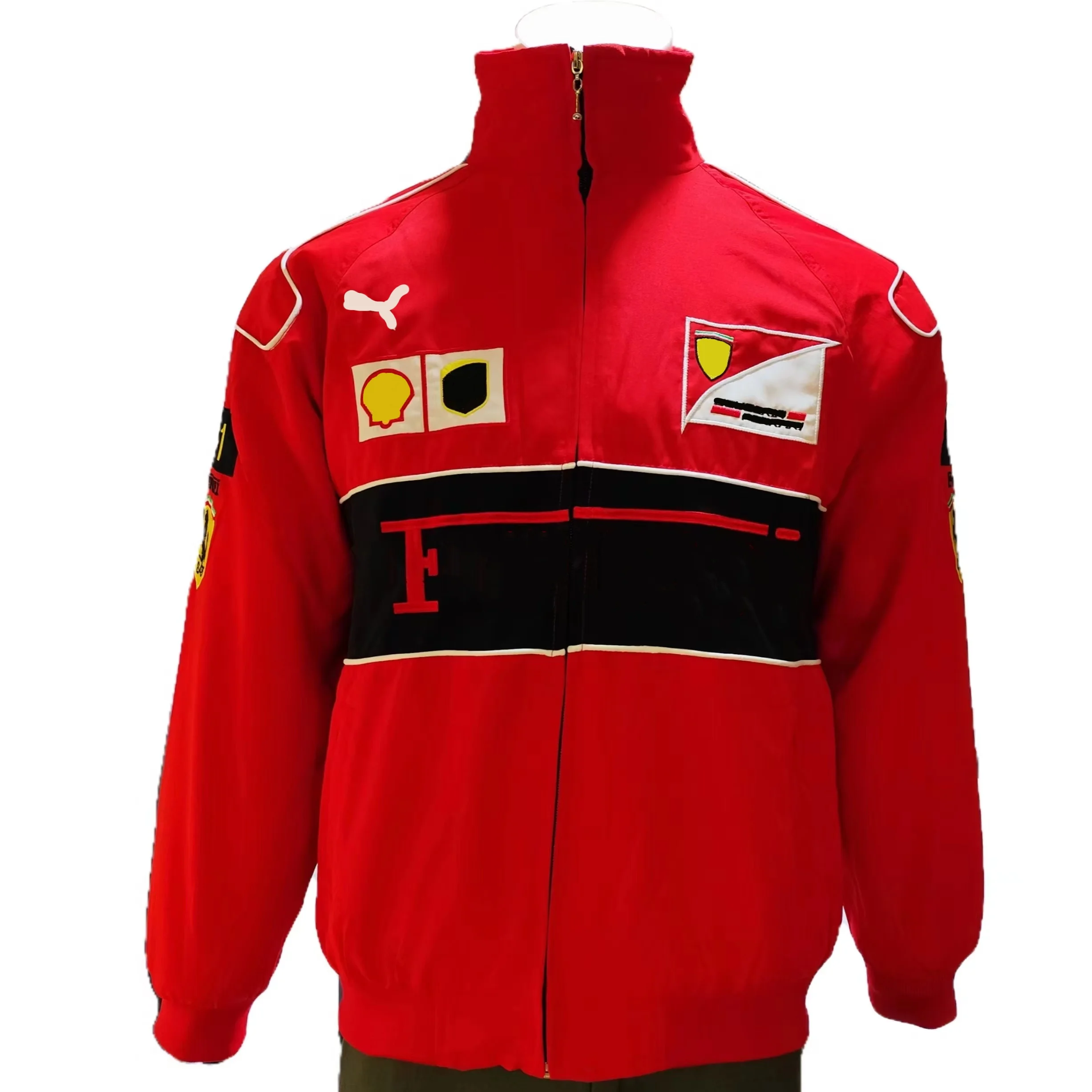 Embroidery Custom OEM Casual Streetwear Car Vintage Racing Jacket Motor Bike Motorcycle Boy Winter bomber f1 Race Jacket for men