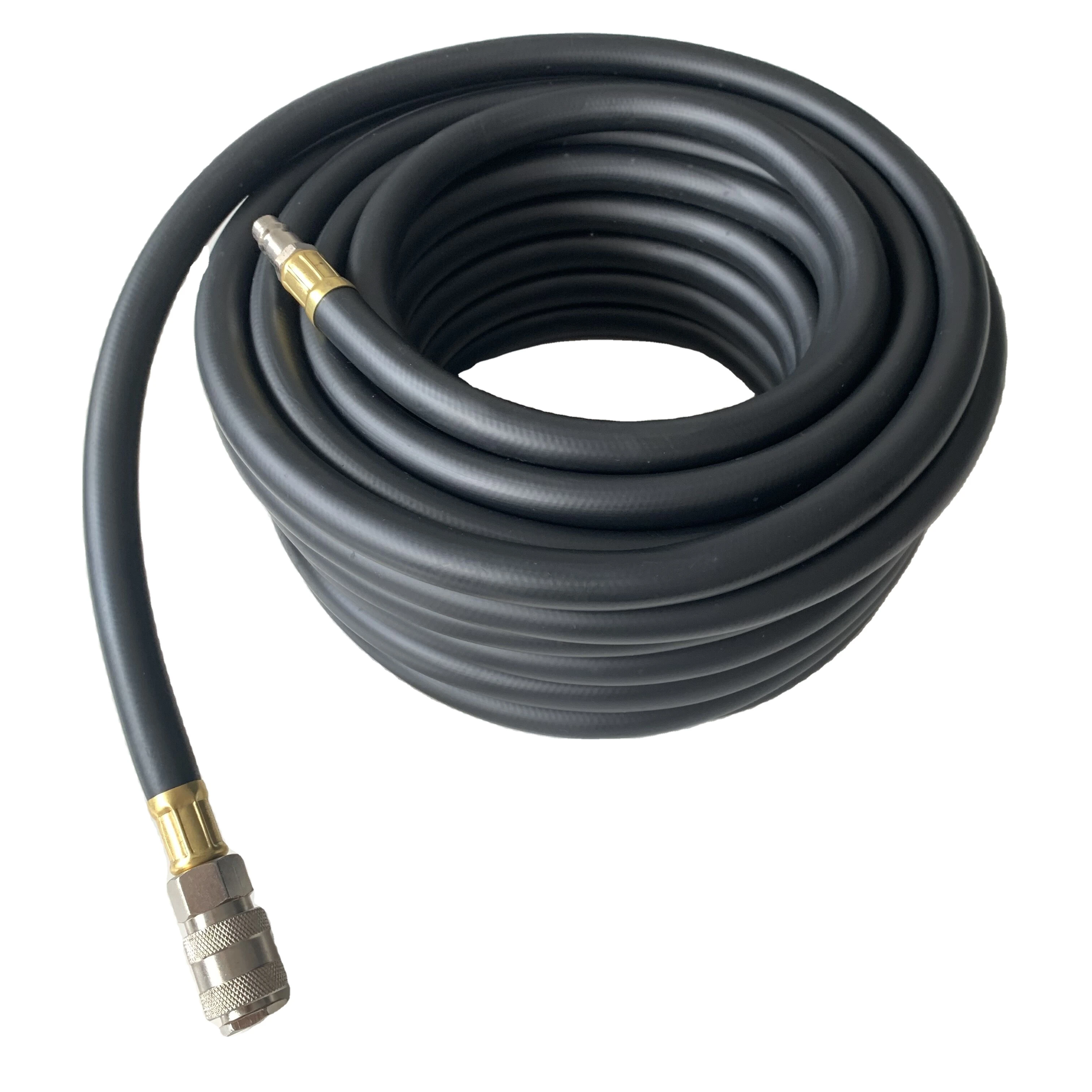 Air hose pipe fittings 8mm X 15m With Quick coupling rubber air hose colorful hybrid polymer air hose
