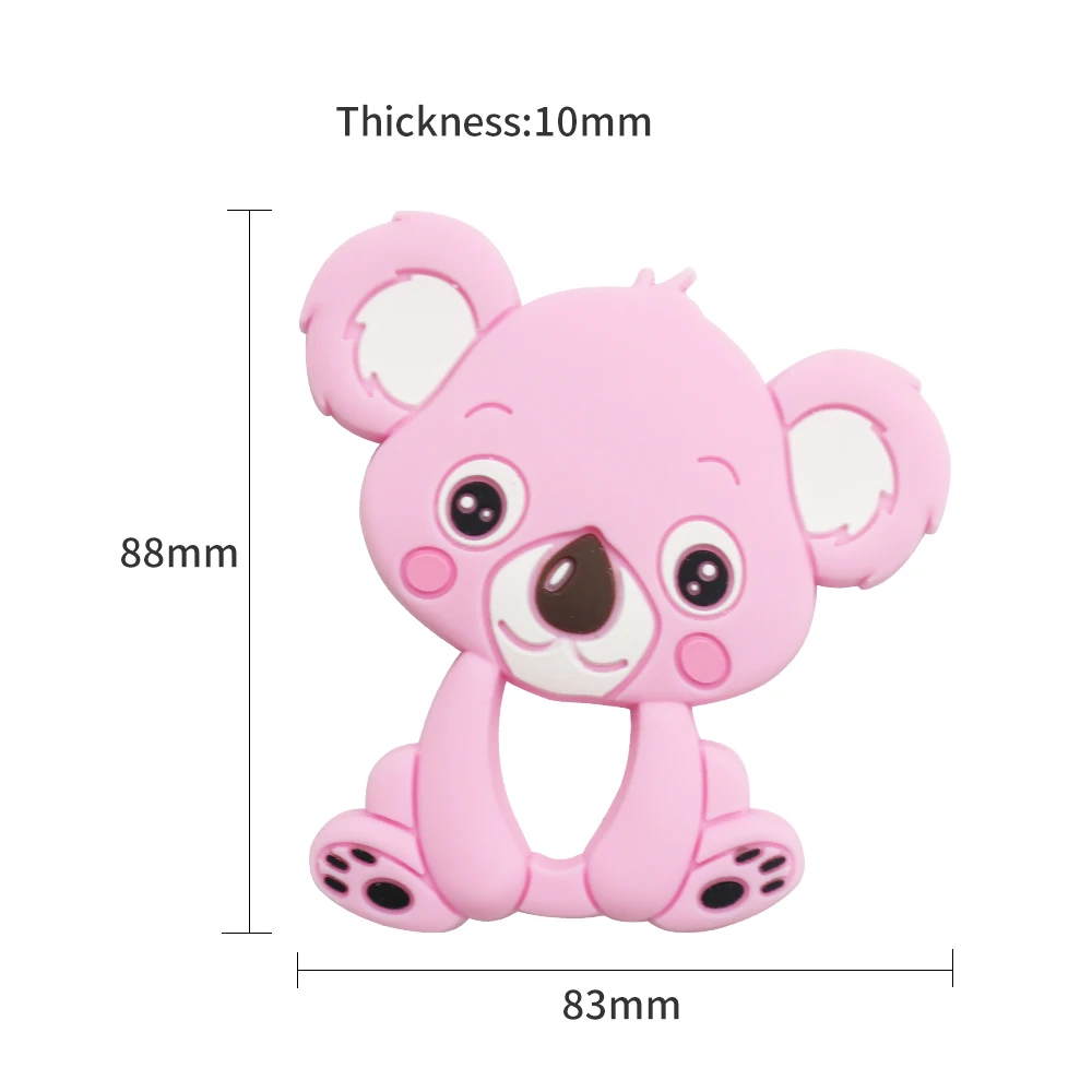 Food Grade Baby BPA Free Custom New Teether Koala Pendant Silicone Teethers for babys
