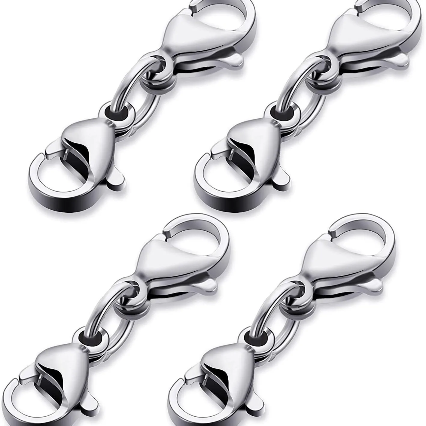 Wowei DIY Double Lobster Shortener Extension Clasps for DIY Jewelry Making Claw Connector