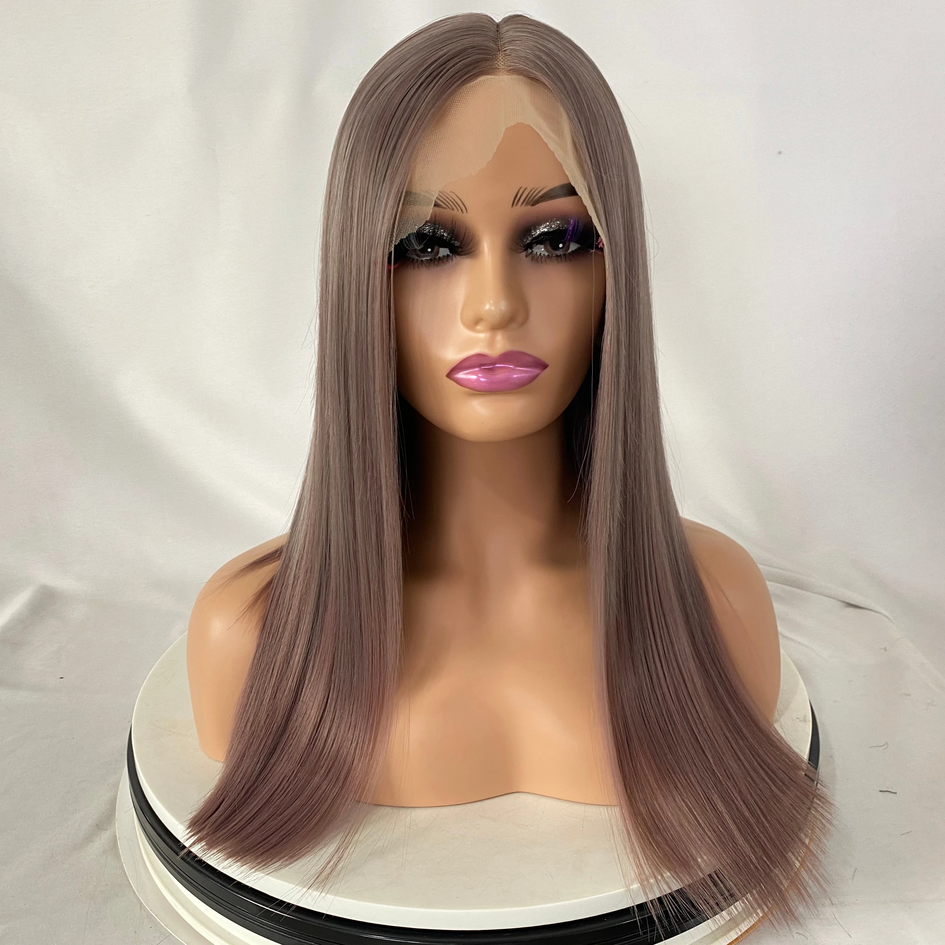 cheap high quality straight wigs wholesale heat resistant premium synthetic fiber swiss hd lace front wigs pre plucked