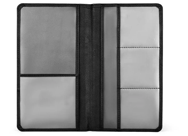 ZR378 Document Bag RFID Travel Passport Jacket Wallet Long Anti-theft Swipe Card Bag Multifunctional Waterproof Handheld Bag