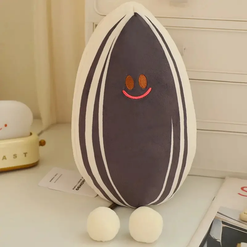 Cute Unisex Plush Nuts Toy Embroidered Stuffed Peanuts Pistachio Seeds Snow Pea Comforter for Children