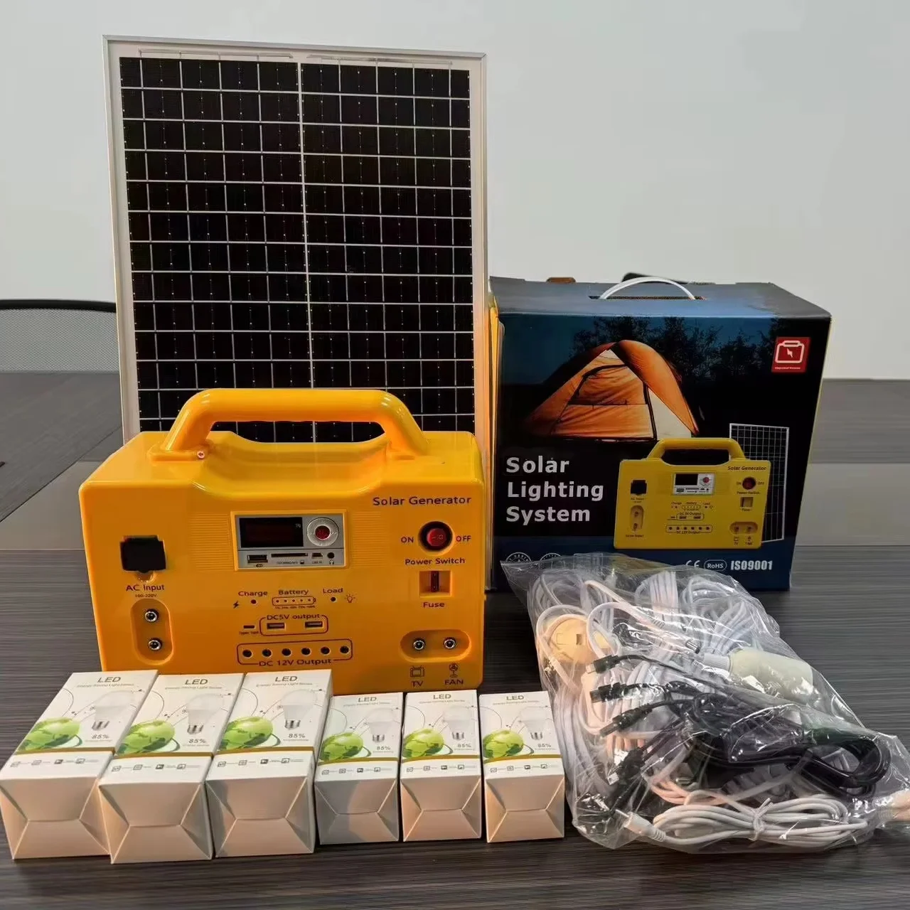 20W Low Price Portable Battery  Solar Generator Solar Energy Systems Home With 3W 5W Led Light