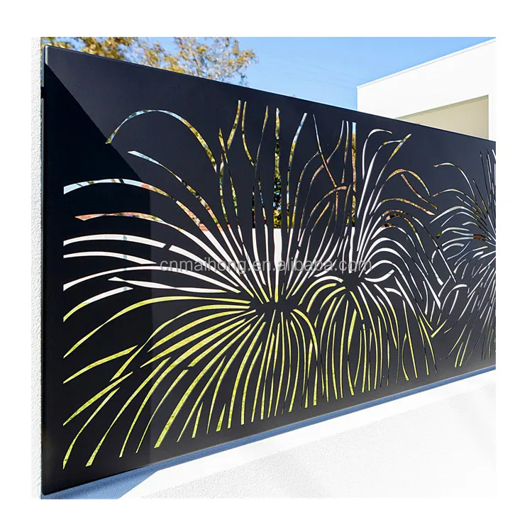 Decorative Laser Cutting Perforated Screen Panel Metal Sheet Corten Steel Wrought Iron Garden Privacy Fence