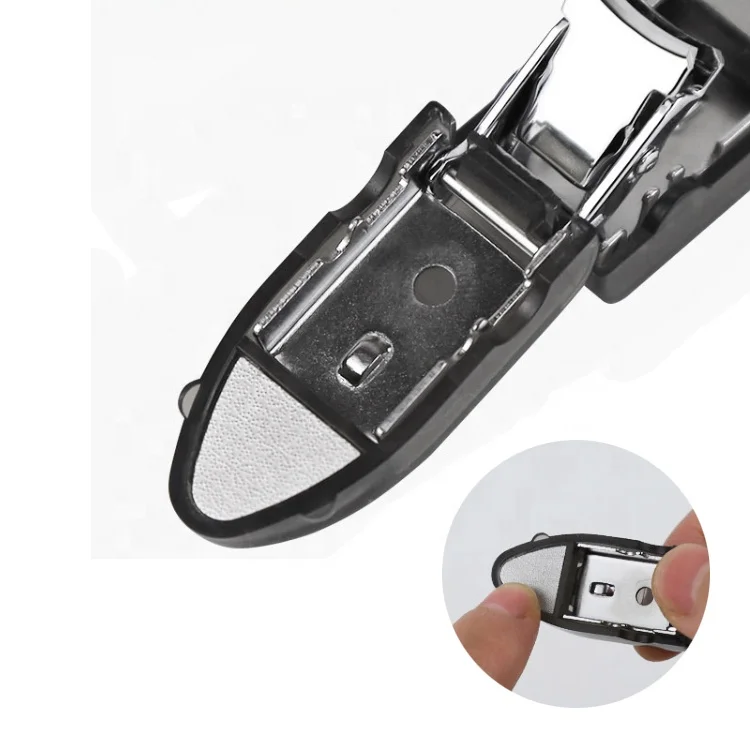 New Design Portable Mini finger nail clipper with a catcher anti splash Plastic Baby Nail Clipper