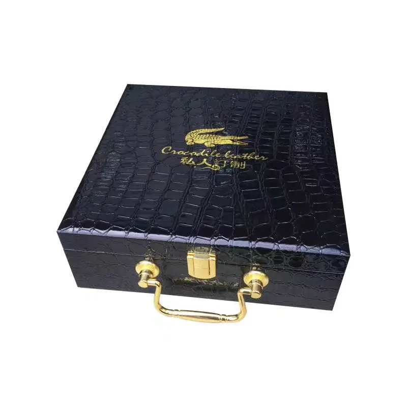 arge luxury leather necklace display box earring bracelet box packaging leather jewelry leather box