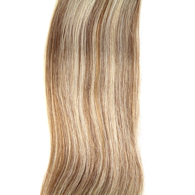
Double Drawn Thick piano color 100 human hair extensions, cuticle aligned remy piano hair bundles, P6/613 piano hair extensions 
