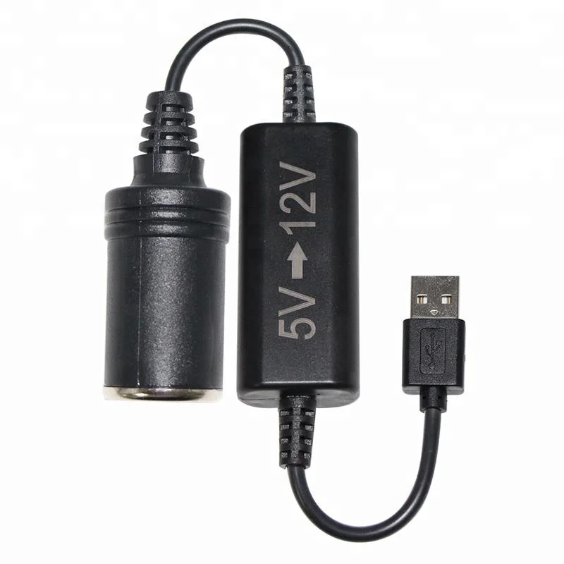 
Car Cigarette Lighter Socket Plug Female 2464 20awg Cables 5v To 12v Usb Am Converter Cable 
