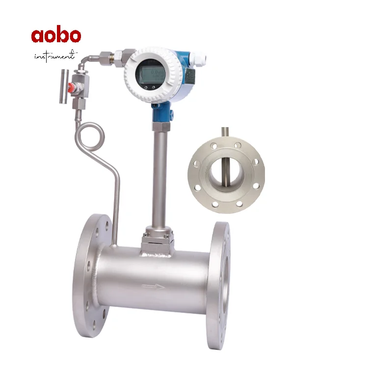 DC 24V Cheap Price Steam Air Flow Meter Vortex Flowmeter 2024