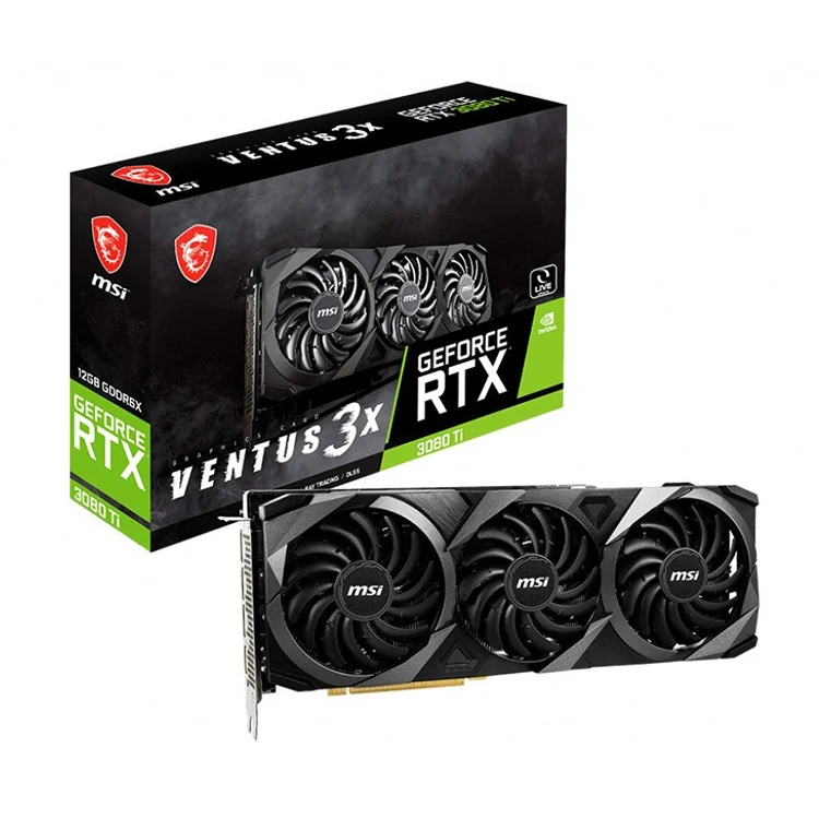 Brand New For MSI GeForce RTX 3080 Ti VEN TUS 3X 12G GDRR6X 320-Bit Video Cards Shenzhen Wholesale Bulk Cheap GPU