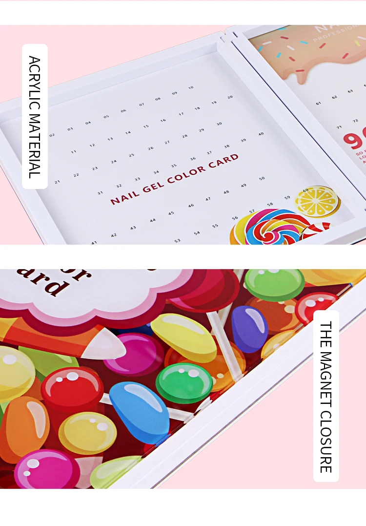 96 Colors Nail Tools Acrylic Nail Gel Display book For color display can oem logo display book