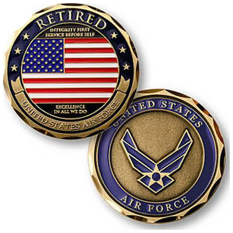 Challenge Coin Stand Blank Laser Engraving US Flag Serial Numbers Zinc Alloy Metal Custom Design 3D 2D Enamel Challenge Coin